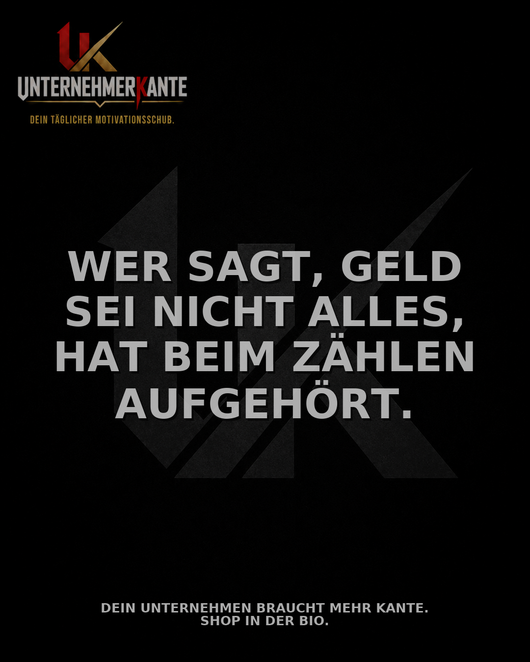 Motiv vom 03.10.2026: Wer sagt, Geld sei nicht alles, hat beim Zählen aufgehört.